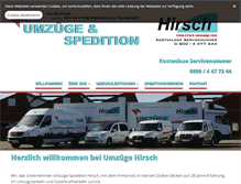 Tablet Screenshot of hirsch-umzuege.com